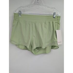 Lululemon NWT Women's Hotty Hot HR Short Lined shorts green sz 14